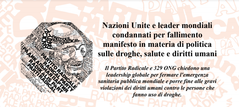 Nazioni Unite e leader mondiali condannati per fallimento manifesto in materia di politica sulle droghe, salute e diritti umani