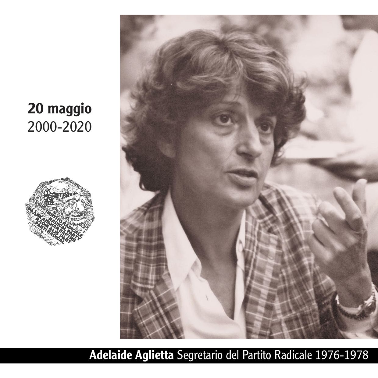 Vent’anni dalla scomparsa di Adelaide Aglietta.