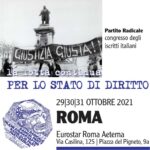 Congresso degli iscritti italiani al Partito Radicale – Roma 29 | 31 ottobre 2021.