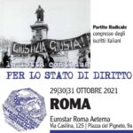 Il Congresso degli iscritti italiani al Partito Radicale si terrà a Roma il 29|30|31 ottobre 2021 presso Eurostars Roma Aeterna Via Casilina, 125 | Piazza del Pigneto, 9a