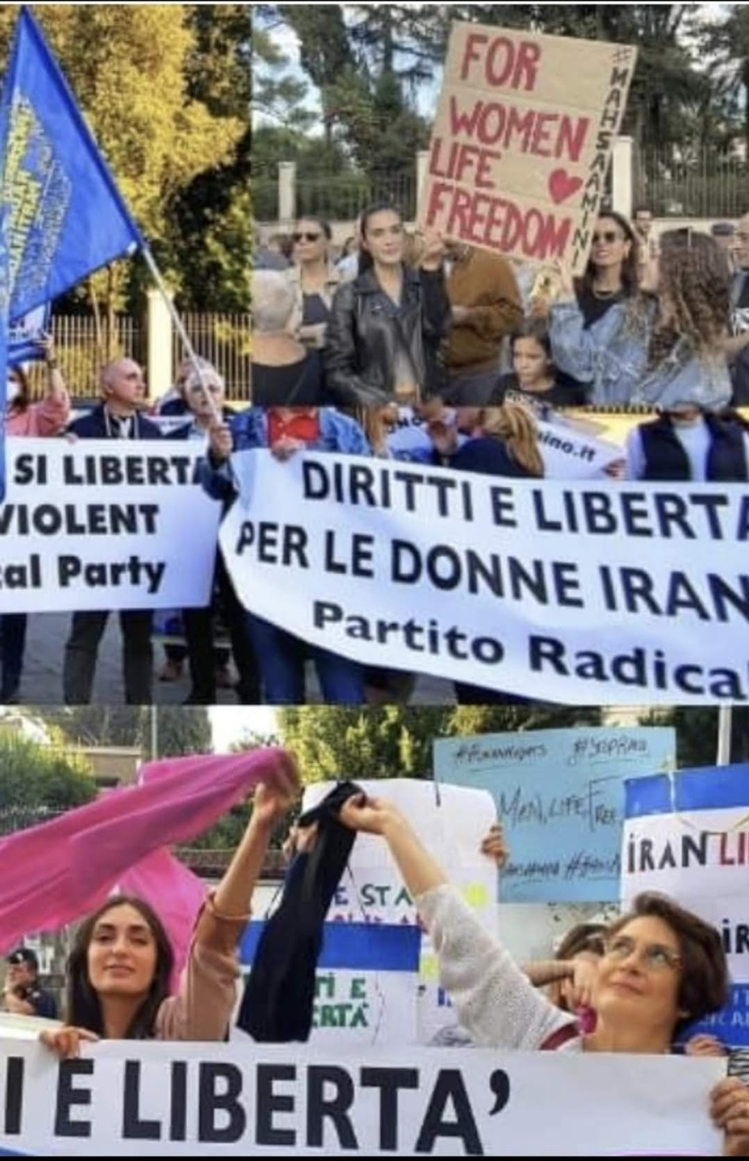 IRAN – PARTITO RADICALE : LE MINACCE ISTITUZIONALI A CHI MANIFESTA IN EUROPA CONTRO IL REGIME ESIGONO IL MASSIMO DELLA PROTEZIONE DA PARTE DELLE AUTORITA’ ITALIANE ED EUROPEE.