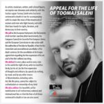 Appeal for the life of Toomaj Salehi