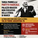 TARGA PANNELLA/ PARTITO RADICALE. PALAZZO BRASCHI NON EVOCATIVO DELLA STORIA DI MARCO
