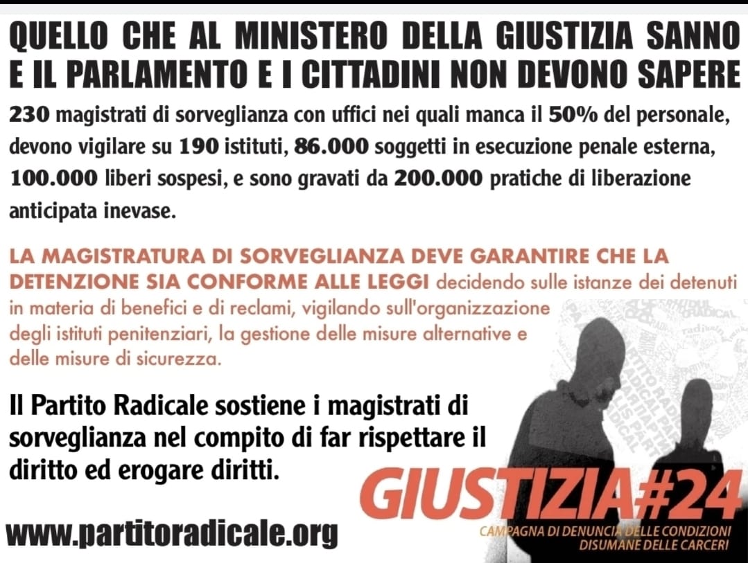 La magistratura di sorveglianza non può essere lasciata sola: il grido d’allarme va ascoltato